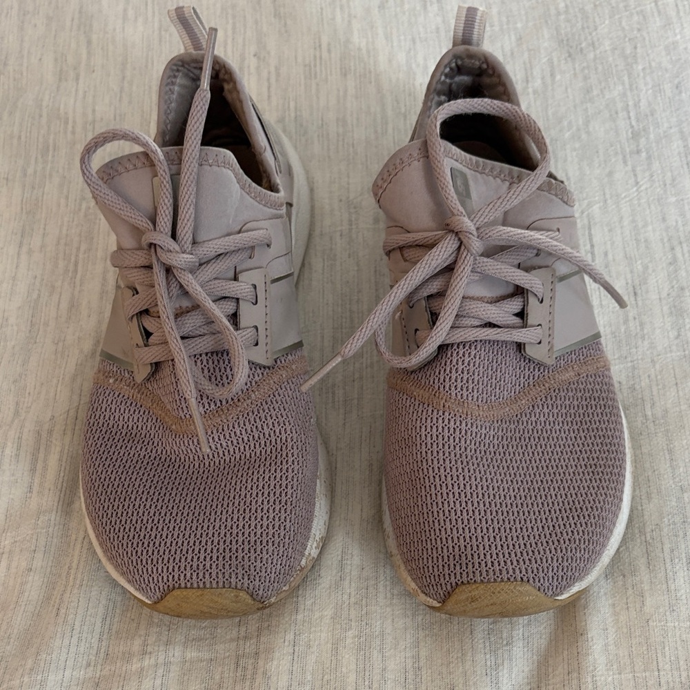New Balance Light Taupe Mesh Lace-Up Sneakers